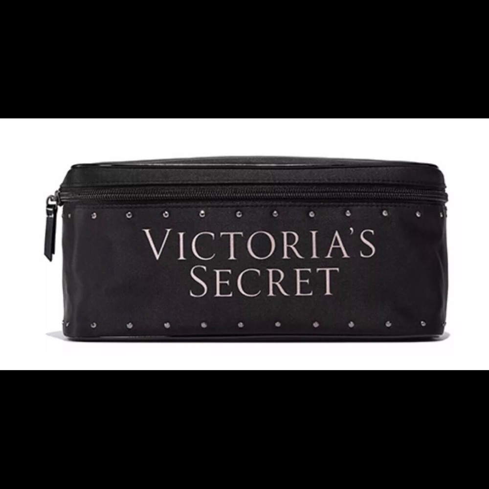 Forever Angel Black Travel Cosmetic Bag New